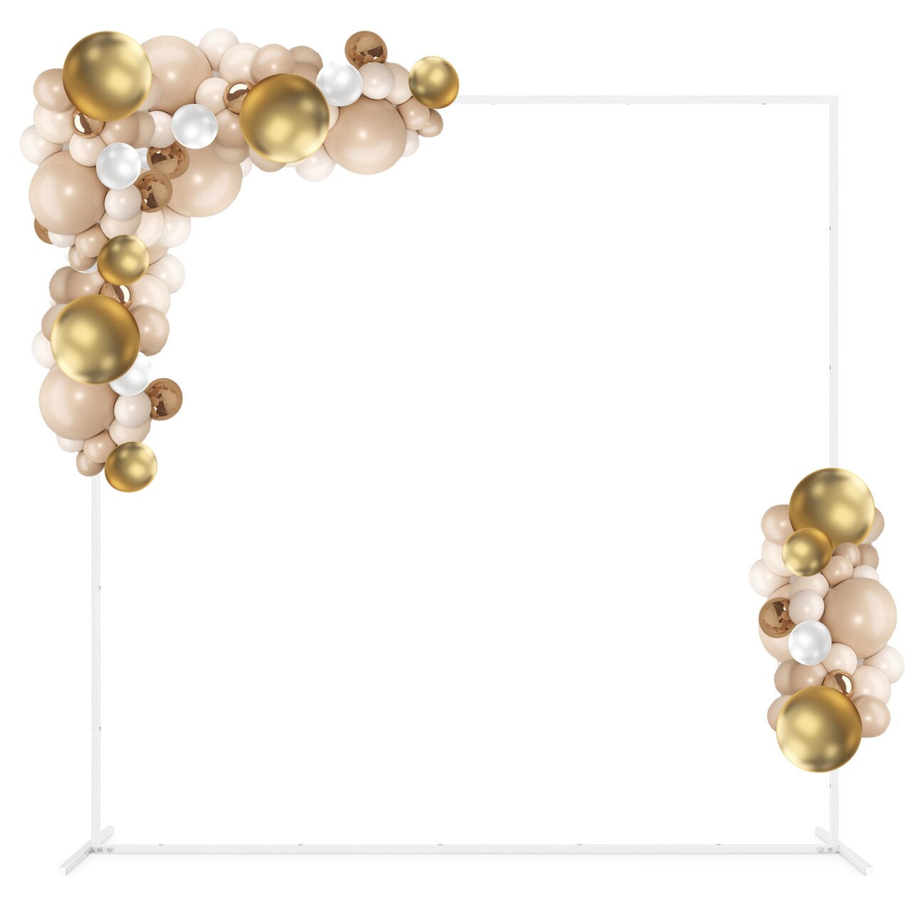 6.6FT Metal Square Backdrop Stand – Heavy Duty Balloon Arch Kit for Weddings, Parties, Photo Booth Decor (Indoor/Outdoor, Reusable, Detachable)